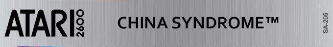 China Syndrome logo for Atari 2600